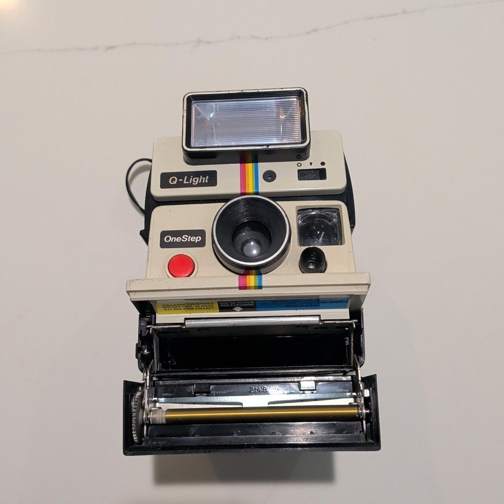 Polaroid One Step Camera With Q-Light Flash Untested - Picture 3 of 5